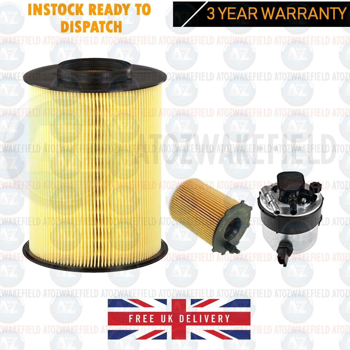 FOR FORD FOCUS MK2 1.6 TDCI AIR OIL DIESEL FUEL FILTER SERVICE KIT 2007-2011