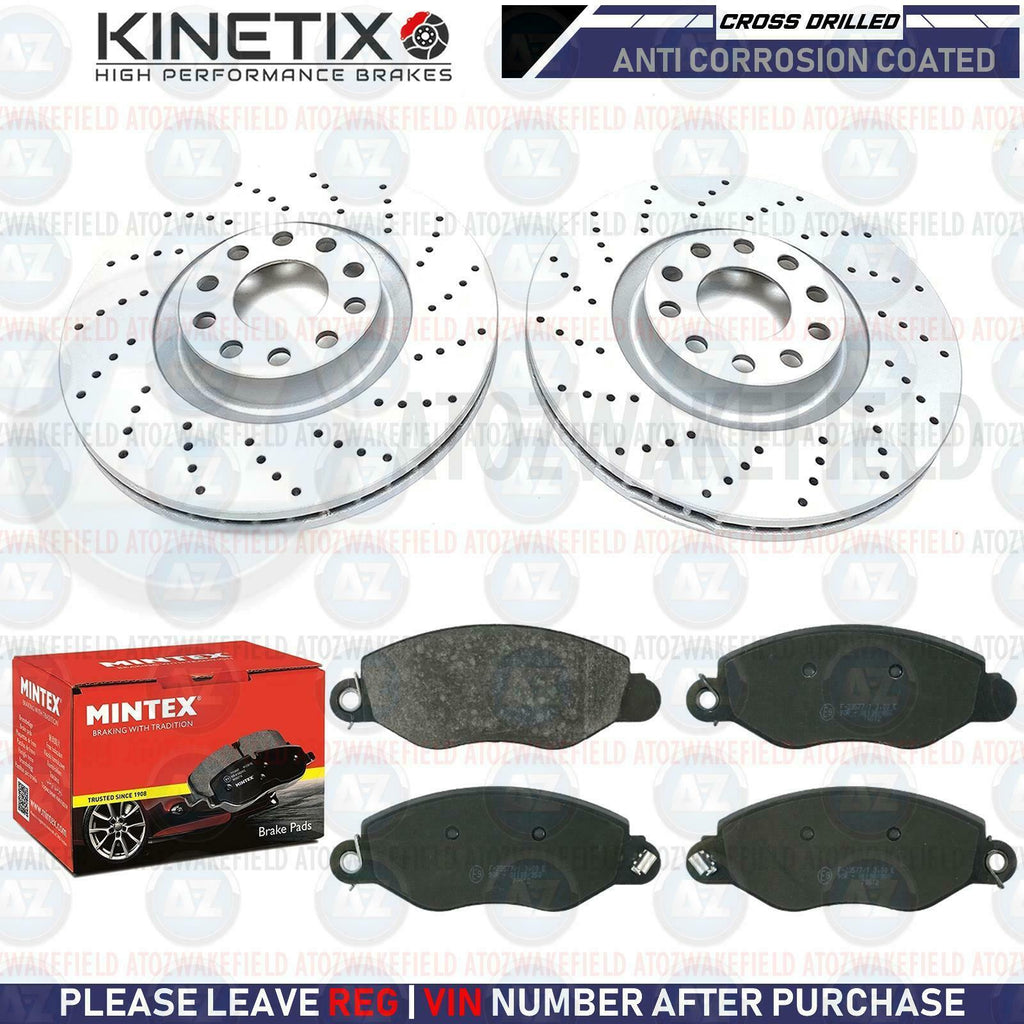 FOR FORD TRANSIT 00-06 FRONT DRILLED PERFORMANCE BRAKE DISCS MINTEX PADS 276mm