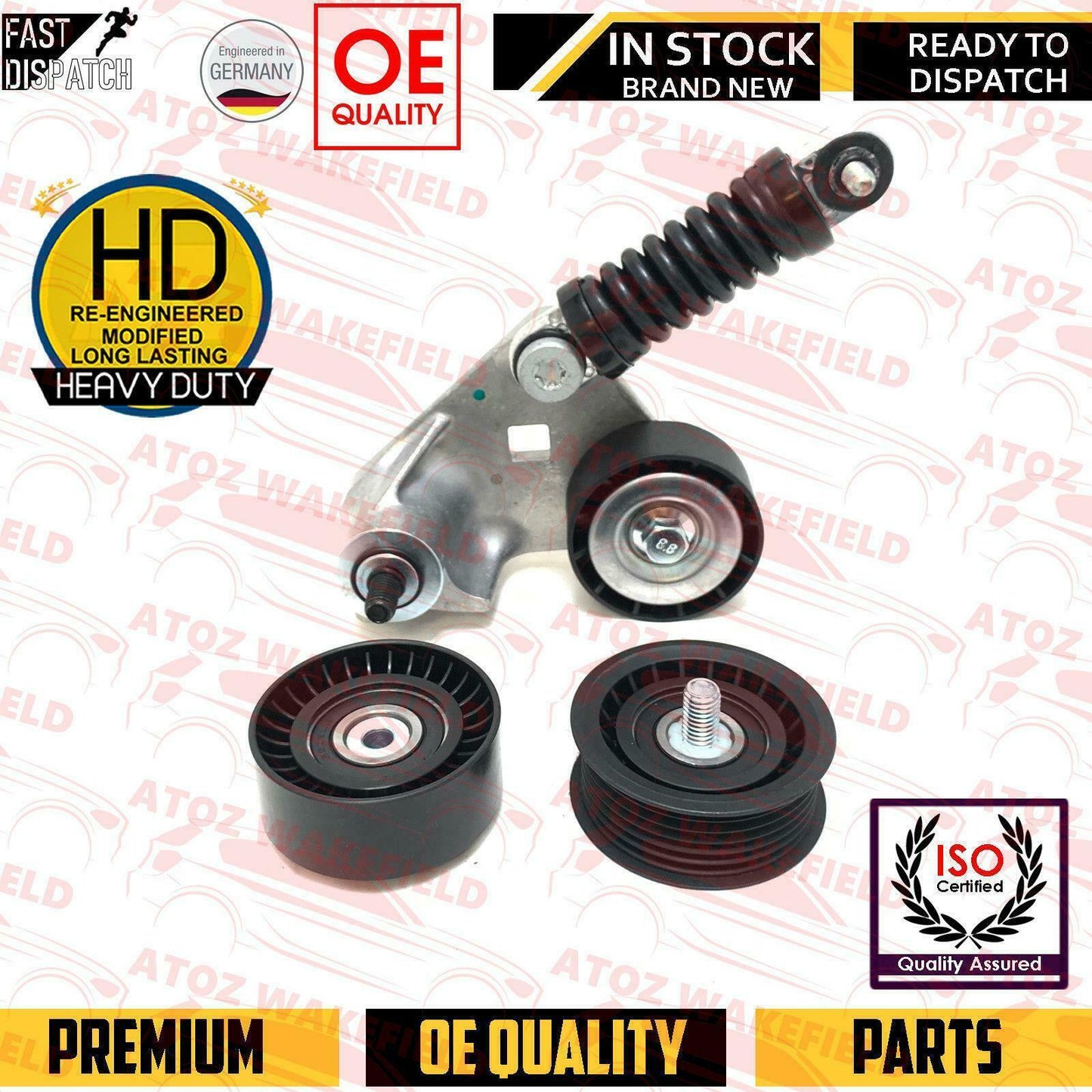 FOR FORD TRANSIT 2.0 2.2 DI TDDI TDCI DRIVE FAN BELT IDLER PULLEY TENSIONER KIT