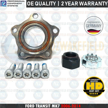 FOR FORD TRANSIT MK7 06-15 FRONT WHEEL BEARING HUB FLANGE KIT *SINGLE REAR WHEEL