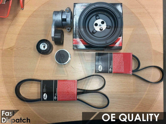 FOR CITROEN RELAY 2.2 HDi CRANKSHAFT PULLEY DRIVE BELT TENSIONERS KIT SET