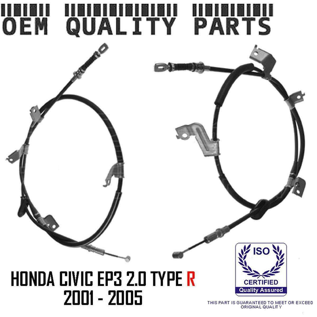 FITS HONDA CIVIC EP3 TYPE R 2001-2005 REAR LEFT RIGHT HAND BRAKE CABLES PAIR