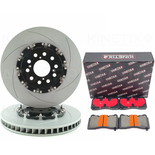 FOR HONDA CIVIC TYPE R FK2 FK8 FL5 (2015+) FRONT TWO PIECE FLOATING BRAKE DISCS CERAMIC RACING PADS 350mm X 32mm 45251TGHA01 | 45251-TGH-A01