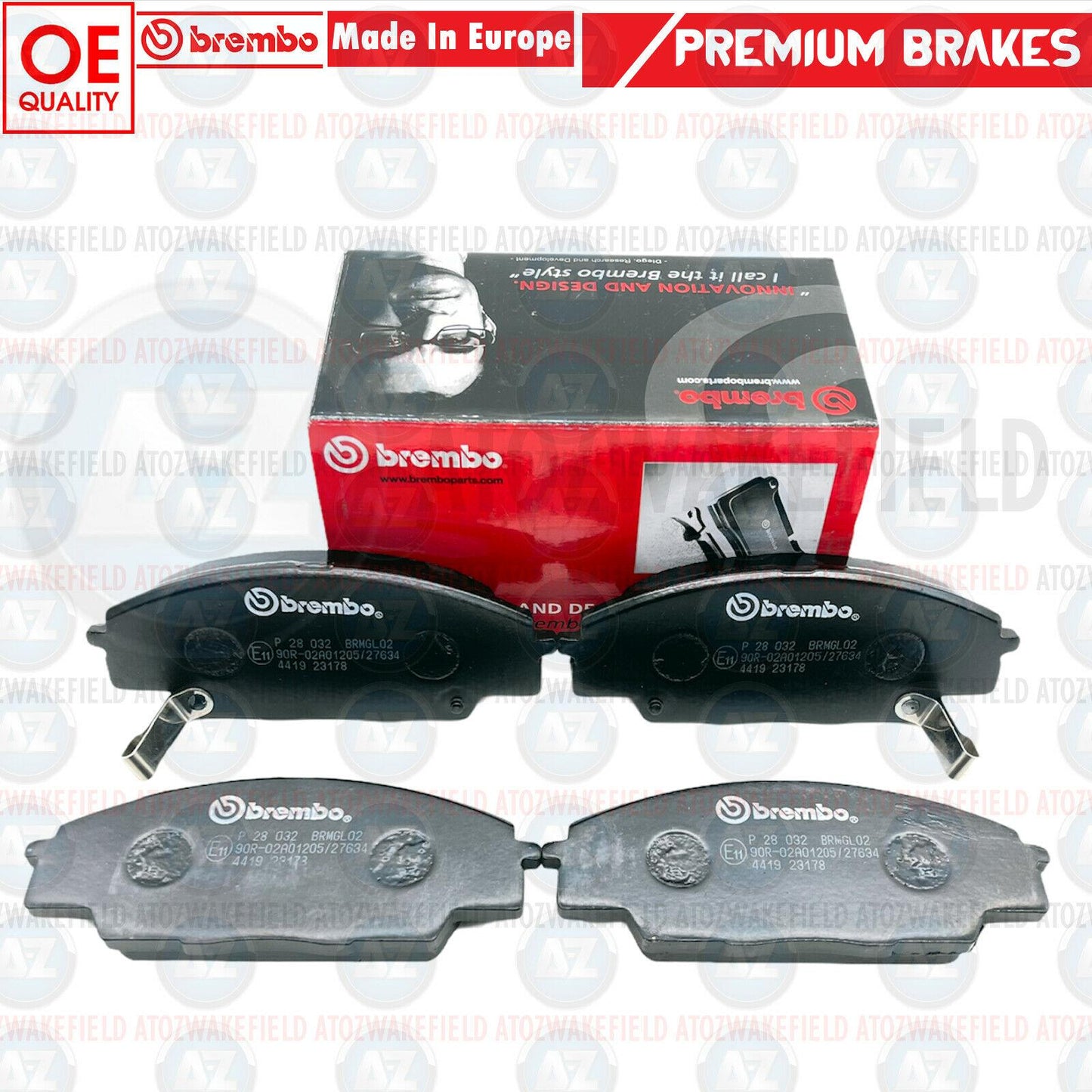 FOR HONDA CIVIC TYPE R FN2 2.0 VTEC 06- FRONT AND REAR BREMBO BRAKE PADS