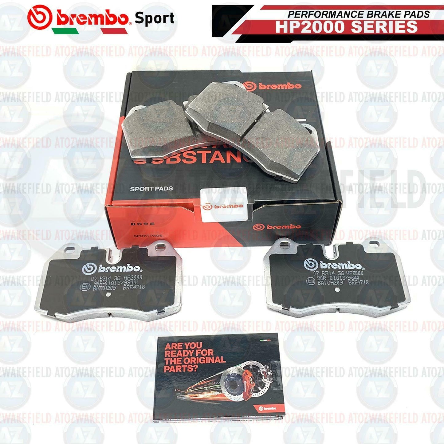 FOR HONDA INTEGRA DC5 2.0 TYPE-R FRONT GENUINE BREMBO PERFORMANCE BRAKE PADS SET