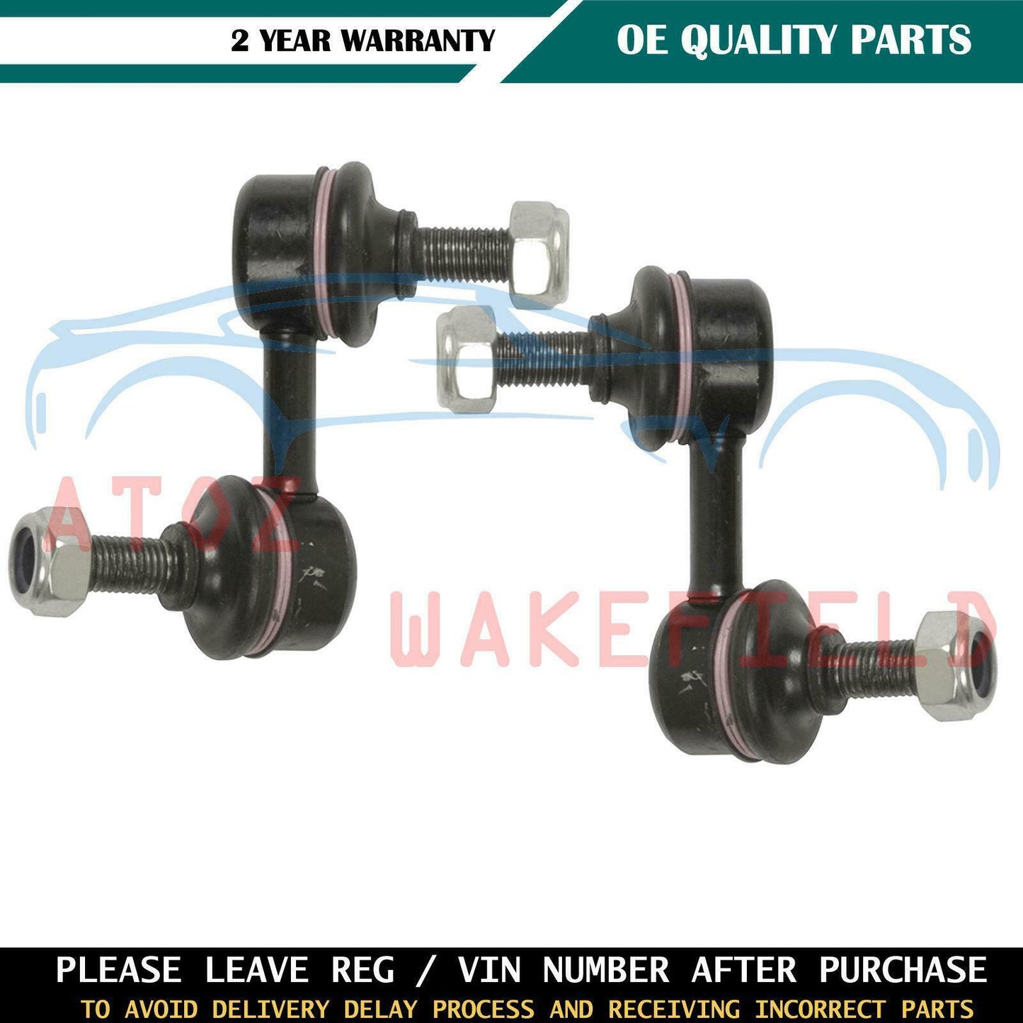 FOR HONDA CIVIC 2.0 TYPE R EP3 2 FRONT STABILISER BAR DROP LINK LINKS HEAVY DUTY