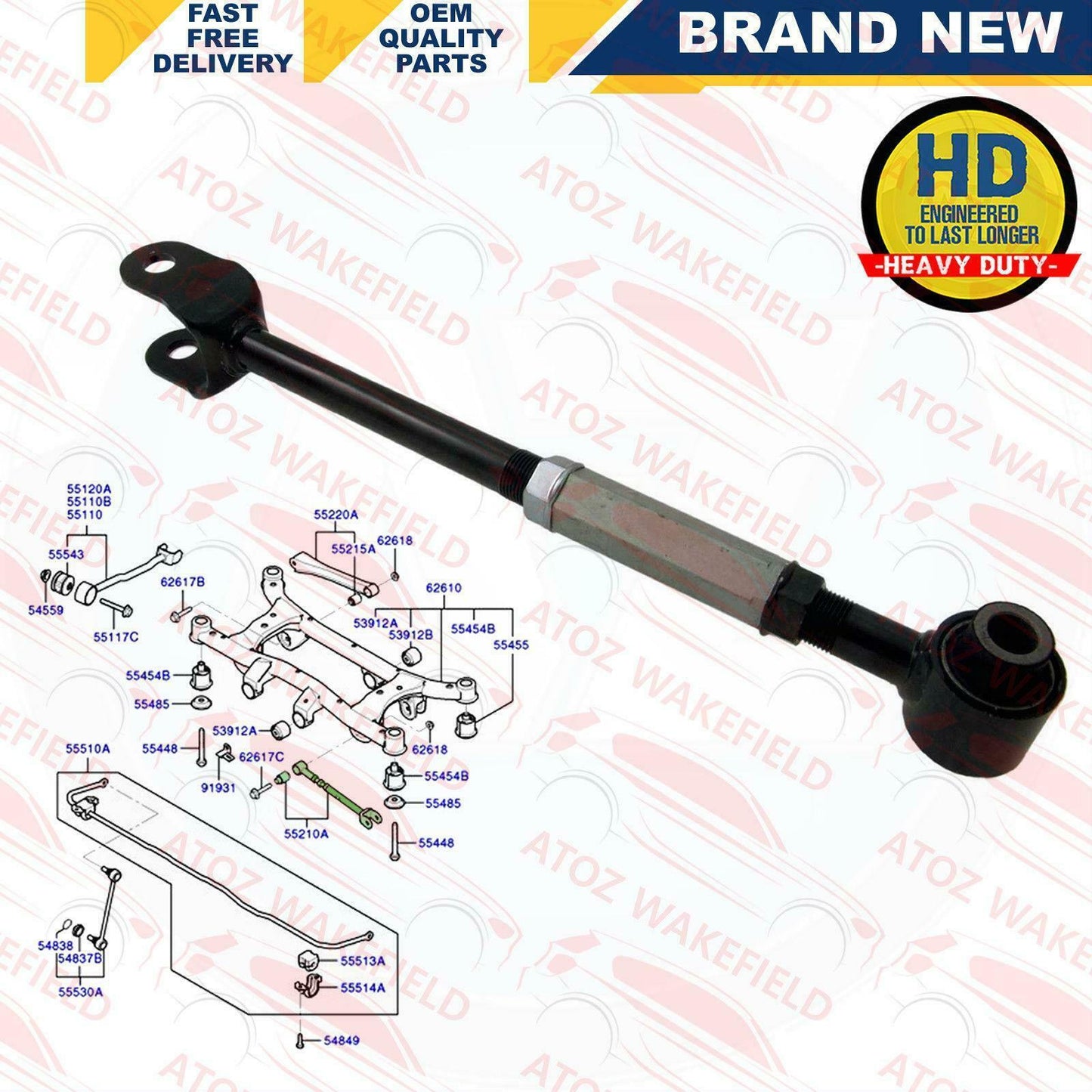 FOR HYUNDAI TUCSON KIA SPORTAGE REAR LOWER SUSPENSION WISHBONE CONTROL ARM LH RH