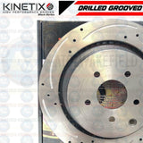 FOR INFINITI Q50 SPORT 3.5 FRONT CROSS DRILLED GROOVED BRAKE DISCS PADS 354mm