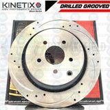 FOR INFINITI Q50 SPORT 3.5 FRONT CROSS DRILLED GROOVED BRAKE DISCS PADS 354mm