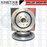 FOR INFINITI Q50 SPORT 3.5 FRONT CROSS DRILLED GROOVED BRAKE DISCS PADS 354mm