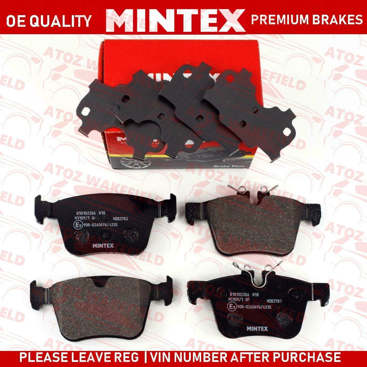 FOR JAGUAR LAND ROVER VOLVO PREMIUM REAR GENUINE MINTEX BRAKE PADS SET