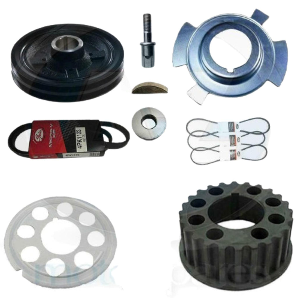 FOR MITSUBISHI L200 CHALLENGER SHOGUN SPORT 2.5 TD 4D56 CRANK SHAFT PULLEY KIT