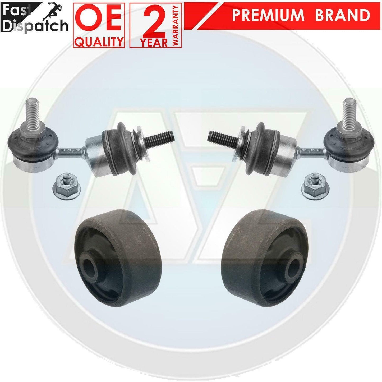 FOR JAGUAR X TYPE REAR TRAILING ARM BUSH C2S46380 ANTIROLL BAR LINKS C2S45009 X4