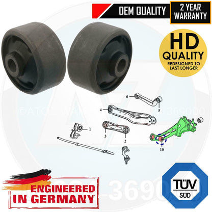 FOR MONDEO JAGUAR X TYPE REAR TRAILING ARM SUSPENSION ARM BUSH BUSHES PAIR 2 NEW