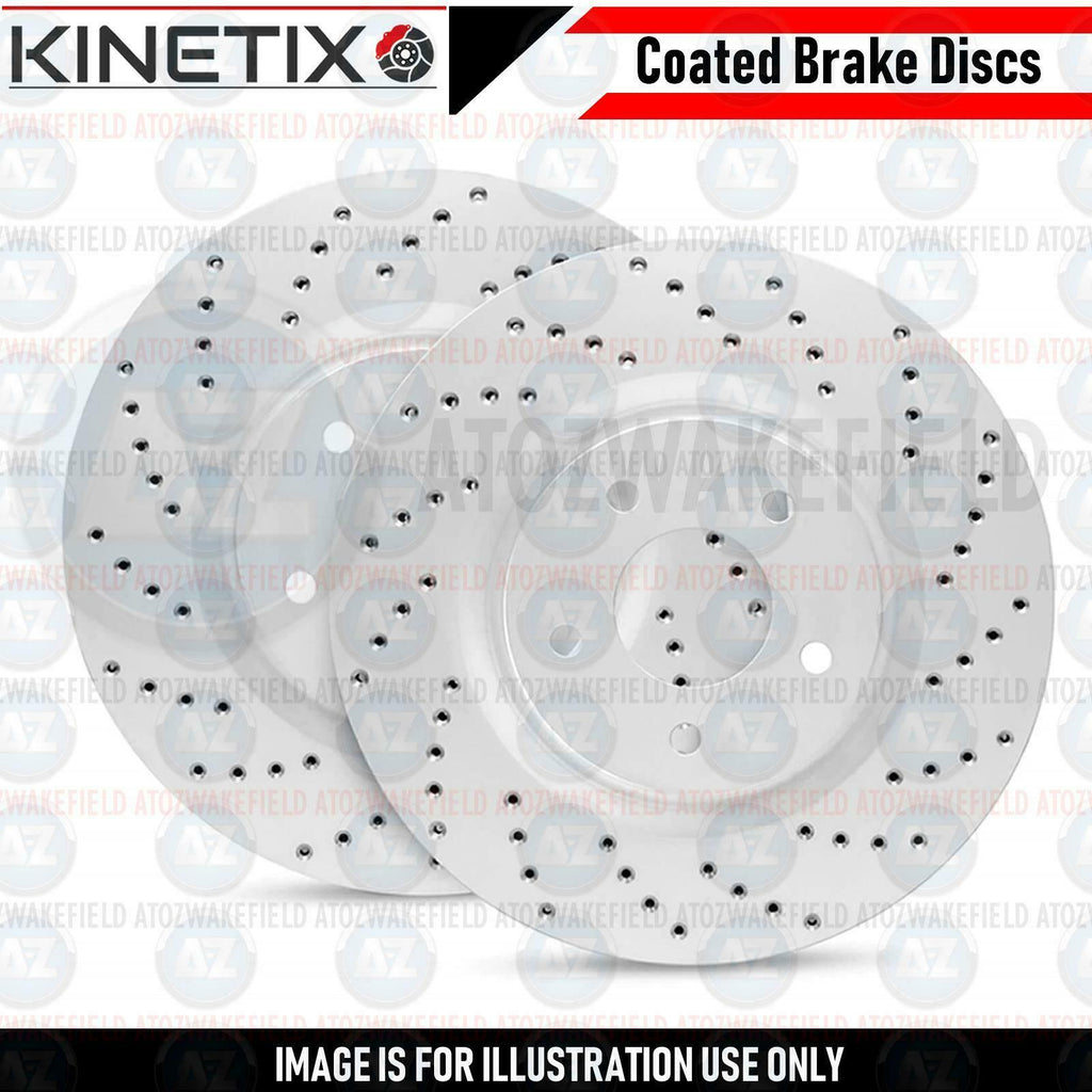 FOR JAGUAR XF XE F PACE REAR DRILLED PERFORMANCE BRAKE DISCS PAIR 325mm