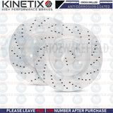 FOR JAGUAR XF 2.0 FRONT REAR CROSS DRILLED BRAKE DISCS BORG & BECK BRAKE PADS