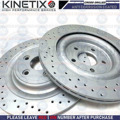 FOR JAGUAR XF XJ 2.7 D REAR PERFORMANCE DRILLED BRAKE DISCS MINTEX PADS 326mm