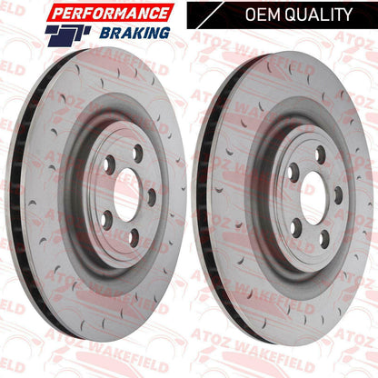 FOR JAGUAR XKR XKR-S 5.0 V8 FRONT BRAKE DISCS MINTEX PADS 400mm (ALCON SETUP)
