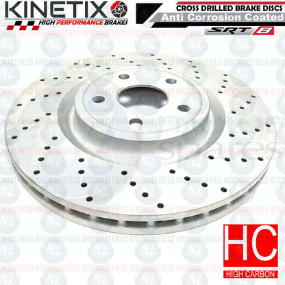 FOR JEEP GRAND CHEROKEE 6.4 SRT8 HEMI 5.7 FRONT DRILLED BRAKE DISCS PADS 380mm