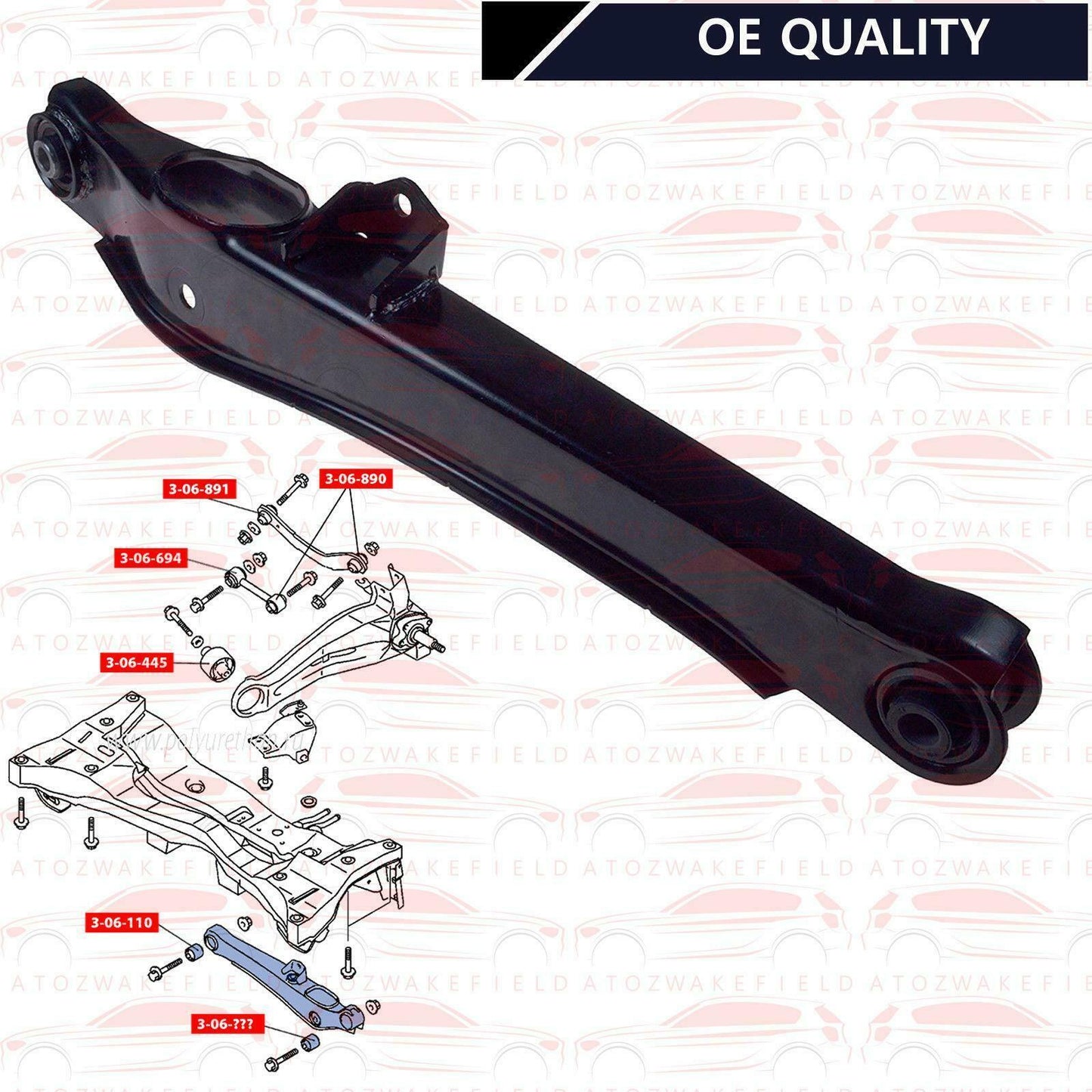 FOR DODGE CALIBER JEEP PATRIOT COMPASS REAR LH RH LOWER SUSPENSION CONTROL ARM