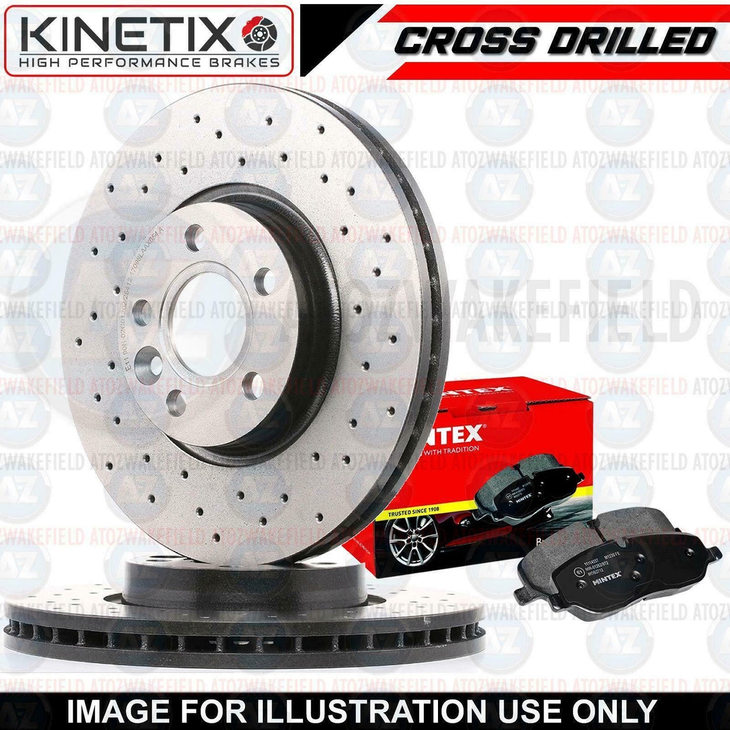 FOR JEEP WRANGLER 2.8 CRD 07- FRONT CROSS DRILLED BRAKE DISCS MINTEX PADS 302mm