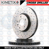 FOR JEEP WRANGLER 2.8 CRD 07- FRONT CROSS DRILLED BRAKE DISCS MINTEX PADS 302mm