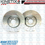 FOR RANGE ROVER SPORT 5.0 SVR FRONT CROSS DRILLED BRAKE DISCS PAIR 380mm