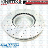 FOR RANGE ROVER SPORT 5.0 SVR FRONT CROSS DRILLED BRAKE DISCS PAIR 380mm