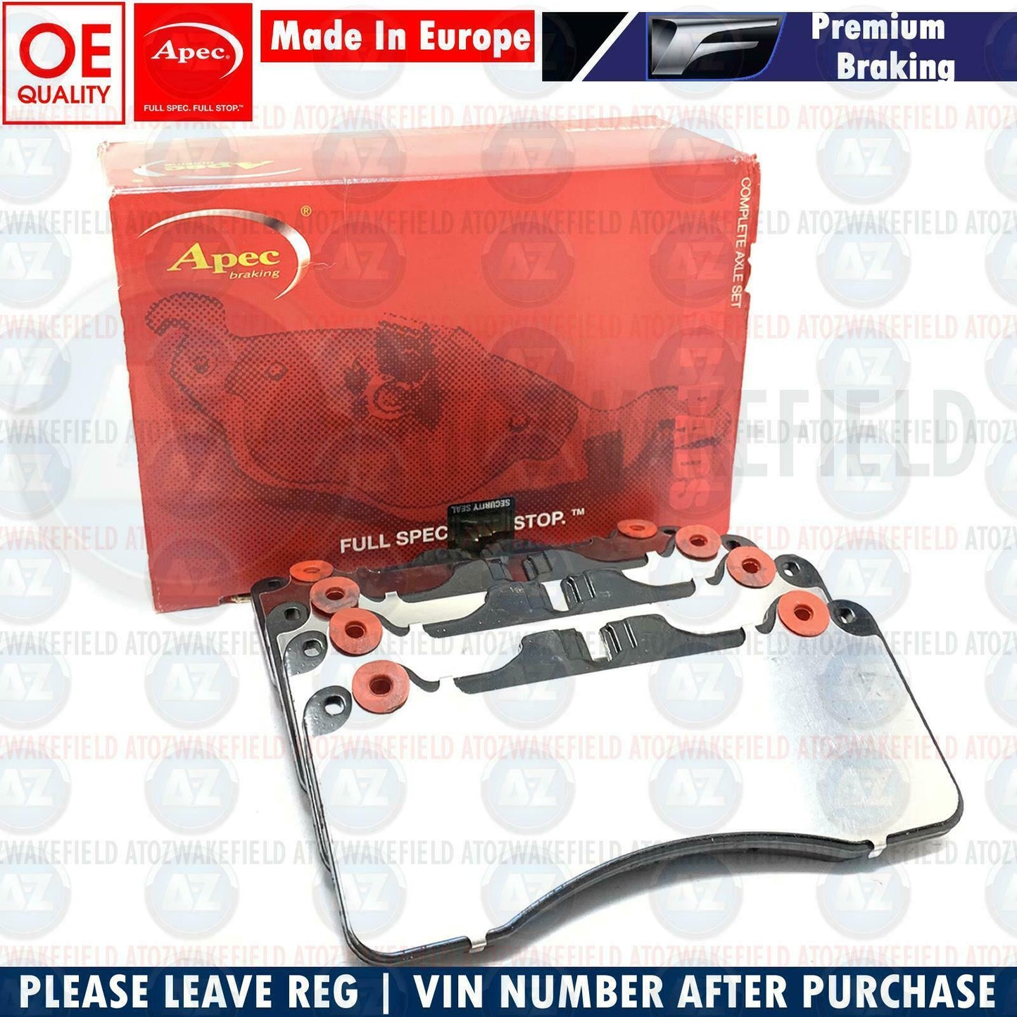 FOR LEXUS GSF RCF 5.0 LS460 FRONT PREMIUM QUALITY APEC BRAKE PADS 044650W190