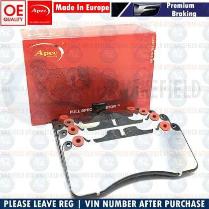 FOR LEXUS GSF RCF 5.0 LS460 FRONT PREMIUM QUALITY APEC BRAKE PADS 044650W190