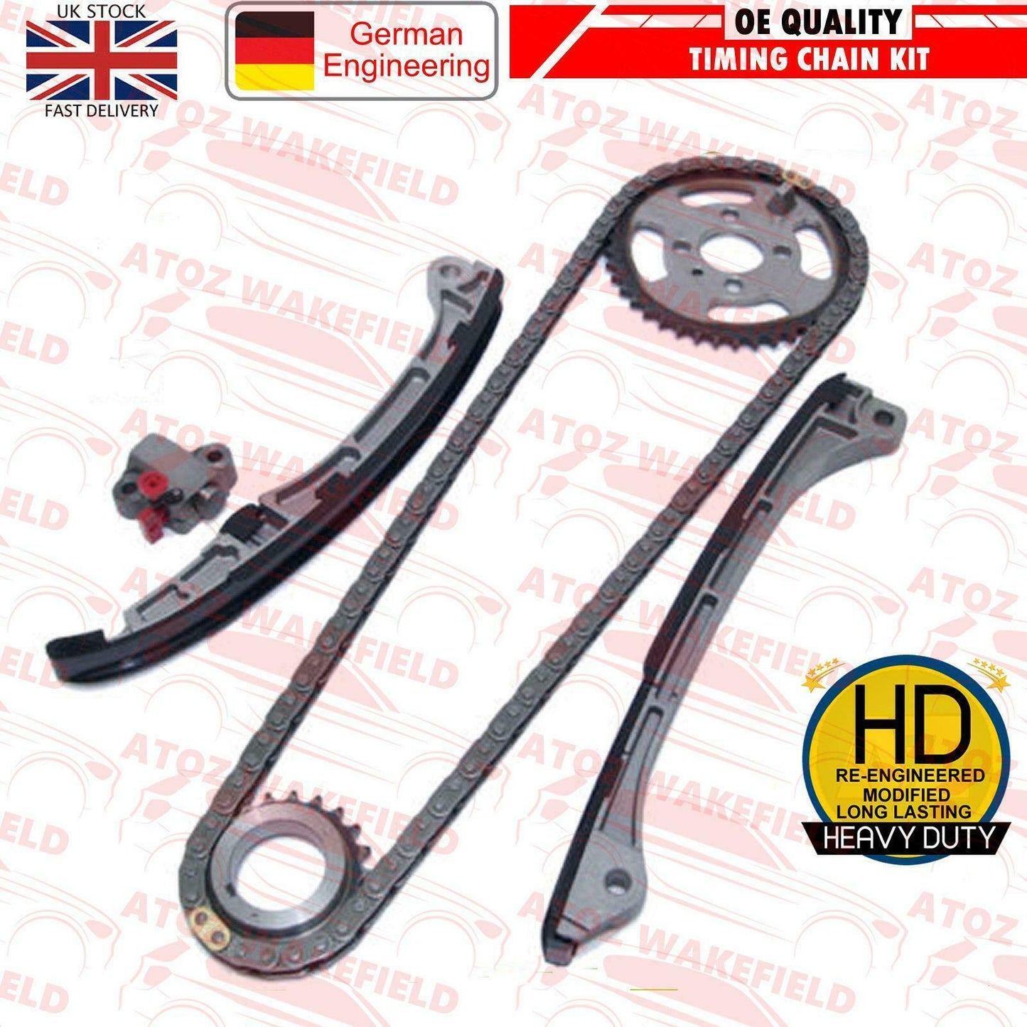 FOR LEXUS IS200d TOYOTA AURIS COROLLA RAV 4 VERSO 2.0 2.2 D-4D TIMING CHAIN KIT