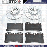FOR LEXUS LS LS460 LS600h FRONT CROSS DRILLED PERFORMANCE BRAKE DISCS PADS 357mm