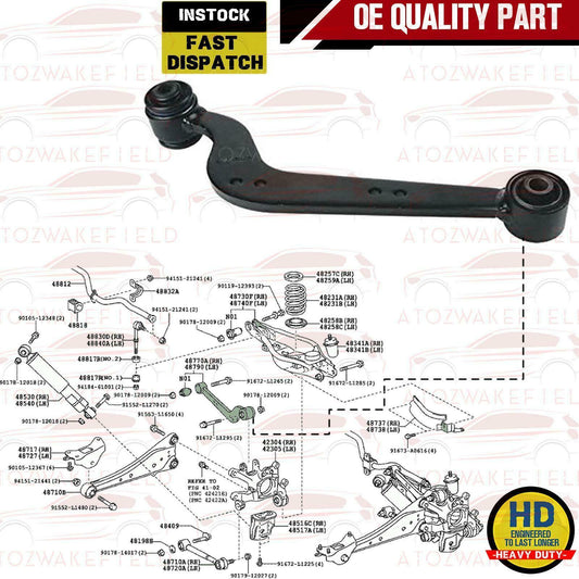 FOR LEXUS NX200 NX300 RAV 4 HARRIER REAR TOP UPPER SUSPENSION WISHBONE ARM RIGHT