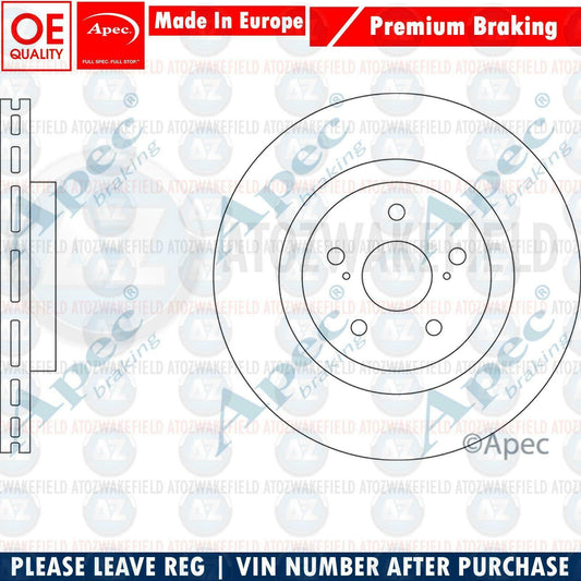 FOR LEXUS RX200 RX350 RX450 RX 2015- FRONT HIGH CARBON PREMIUM APEC BRAKE DISCS