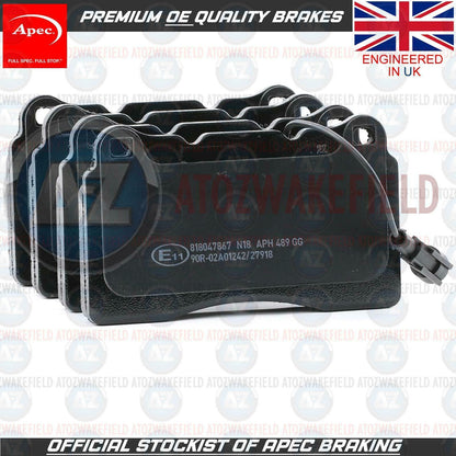 FOR MASERATI GHIBLI 2013- FRONT PREMIUM APEC BRAKE PADS WIRE SENSOR (BREMBO)