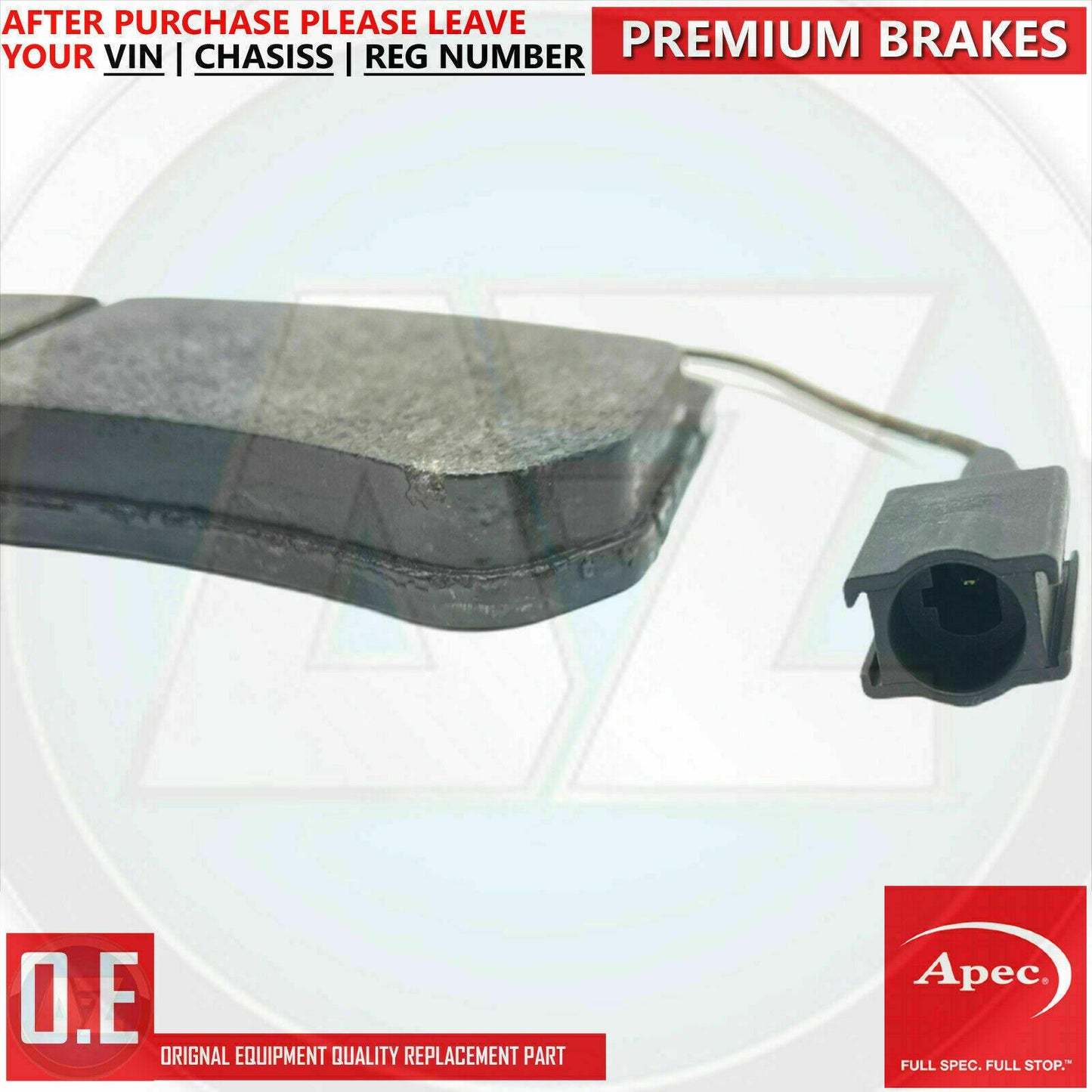 FOR MASERATI LEVANTE GHIBLI QUATTROPORTE APEC FRONT REAR BRAKE PADS SENSORS