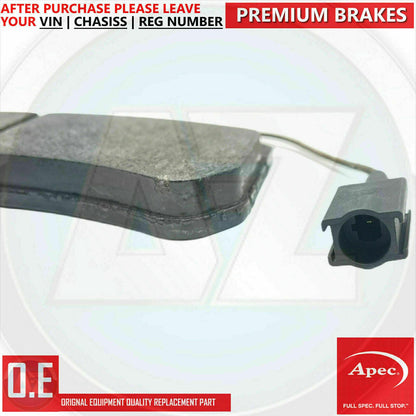 FOR MASERATI LEVANTE GHIBLI QUATTROPORTE APEC FRONT REAR BRAKE PADS SENSORS