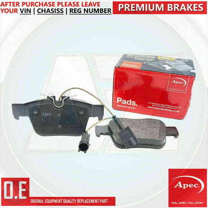 FOR MASERATI LEVANTE GHIBLI QUATTROPORTE APEC FRONT REAR BRAKE PADS SENSORS
