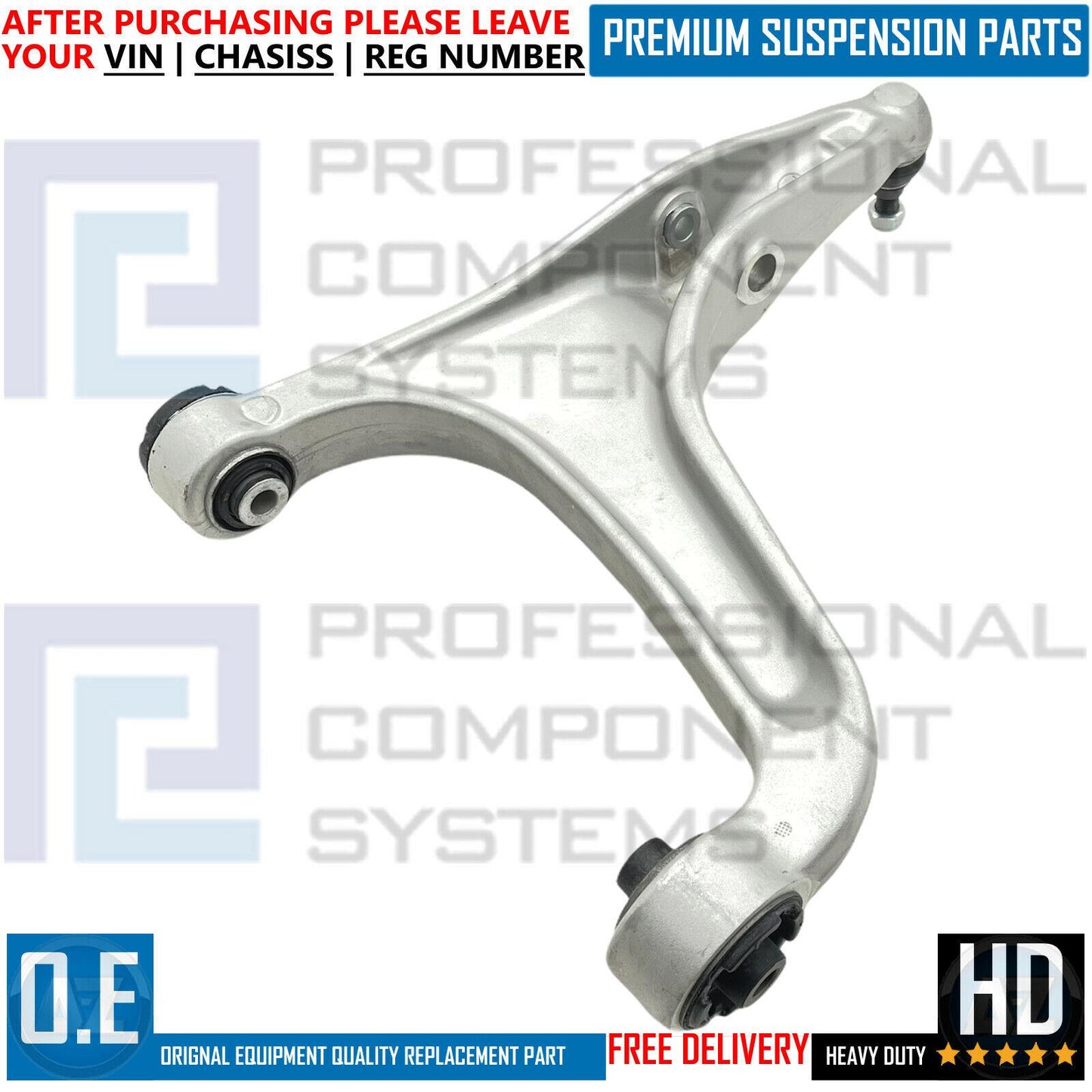 FOR MASERATI GHIBLI QUATTROPORTE FRONT LOWER BOTTOM SUSPENSION WISHBONES ARMS X2