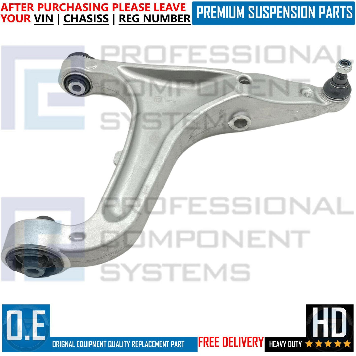 FOR MASERATI GHIBLI QUATTROPORTE FRONT LOWER BOTTOM SUSPENSION WISHBONES ARMS X2