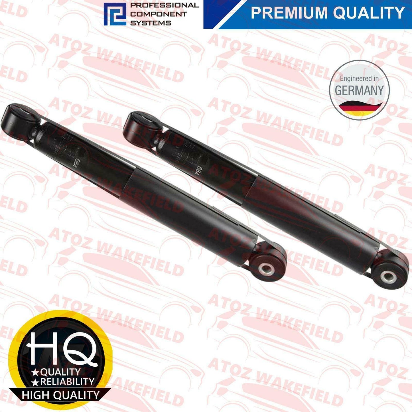 FOR MAZDA 6 GH GG 07-13 REAR AXLE LEFT RIGHT SHOCKERS SHOCK ABSORBERS PAIR NEW