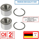 FOR MAZDA RX 8 RX8 1.3 2.6 ROTARY 2003- 2 REAR LEFT RIGHT WHEEL BEARING KITS