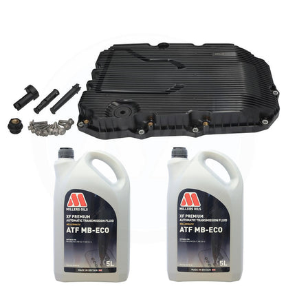 FOR MERCEDES 9G TRONIC AUTOMATIC TRANSMISSON GEARBOX PAN FILTER SERVICE KIT 10L MILLERS OIL 9 SPEED A7252703114 |  A7252707911 | A7252704012 |  A7252703114