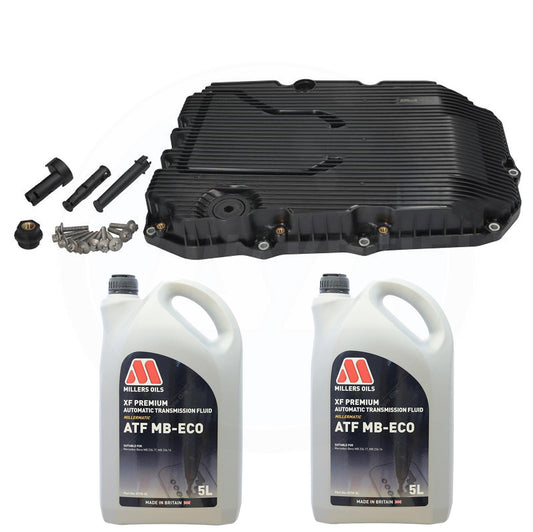 FOR MERCEDES 9G TRONIC AUTOMATIC TRANSMISSON GEARBOX PAN FILTER SERVICE KIT 10L MILLERS OIL 9 SPEED A7252703114 |  A7252707911 | A7252704012 |  A7252703114