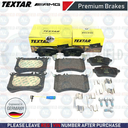 FOR MERCEDES A45 CLA45 GLA45 AMG FRONT REAR TEXTAR BRAKE PADS WIRE SENSOR FR RR