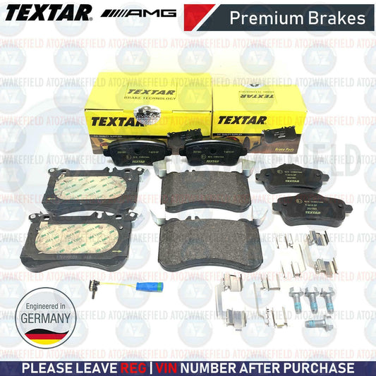 FOR MERCEDES A45 CLA45 GLA45 AMG FRONT REAR TEXTAR BRAKE PADS WIRE SENSOR FR RR