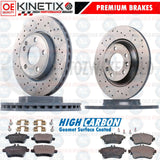 FOR MERCEDES A-CLASS A160 A180 AMG FRONT REAR DRILLED BRAKE DISCS PADS 295m 276m