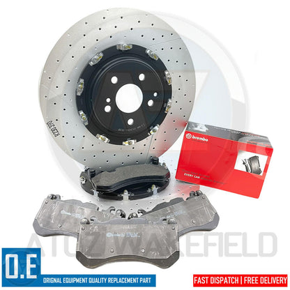 FOR MERCEDES C63 E63 CLS63 AMG FRONT BREMBO FLOATING BRAKE DISCS PADS SENSOR 360