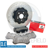 FOR MERCEDES E63 & E63S AMG FRONT 2 PIECE FLOATING BREMBO BRAKE DISCS PADS SET