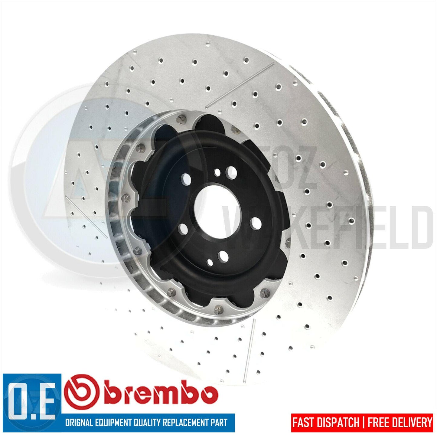 FOR MERCEDES C63 E63 CLS63 CLK63 AMG FRONT 2 PIECE FLOATING BREMBO BRAKE DISCS